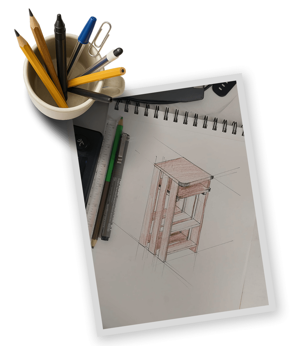 Corner table sketch